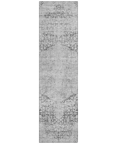 Addison Chantille Machine Washable Acn1146 2'3"x7'6" Runner Area Rug In Gray