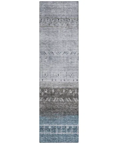Addison Chantille Machine Washable Acn1147 2'3"x7'6" Runner Area Rug In Blue