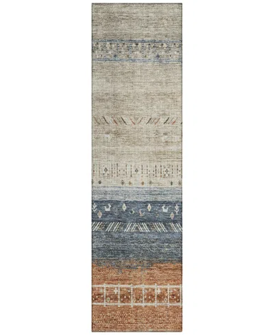 Addison Chantille Machine Washable Acn1147 2'3"x7'6" Runner Area Rug In Brown