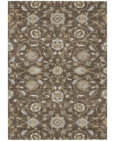 Addison Chantille Machine Washable Acn1149 10'x14' Area Rug In Chocolate