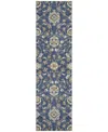 Addison Chantille Machine Washable Acn1149 2'3"x7'6" Runner Area Rug In Navy