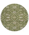 Addison Chantille Machine Washable Acn1149 8'x8' Round Area Rug In Olive