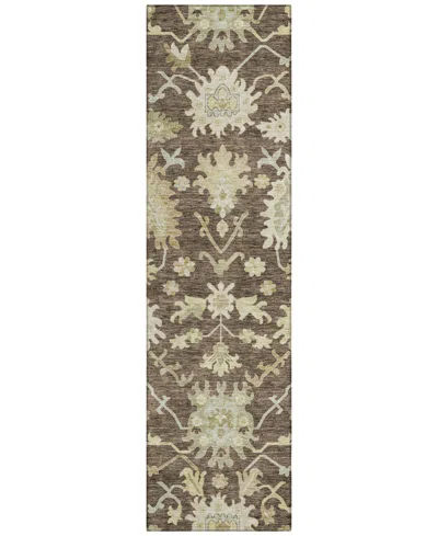 Addison Chantille Machine Washable Acn1150 2'3"x7'6" Runner Area Rug In Chocolate
