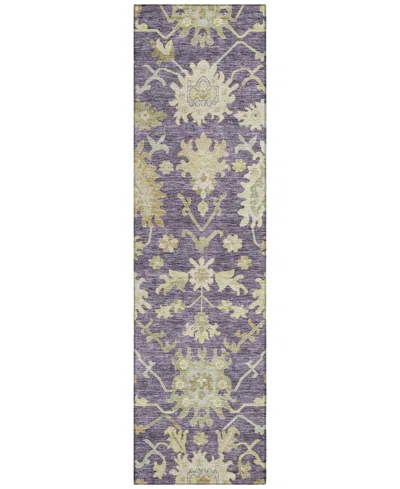 Addison Chantille Machine Washable Acn1150 2'3"x7'6" Runner Area Rug In Eggplant