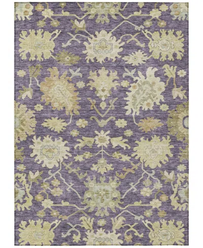 Addison Chantille Machine Washable Acn1150 5'x7'6" Area Rug In Eggplant