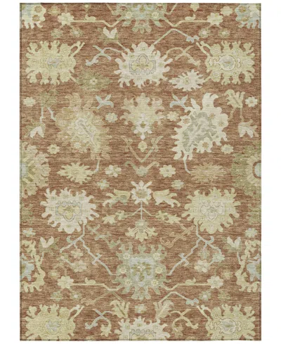Addison Chantille Machine Washable Acn1150 5'x7'6" Area Rug In Paprika