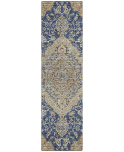 Addison Chantille Machine Washable Acn1151 2'3"x7'6" Runner Area Rug In Navy