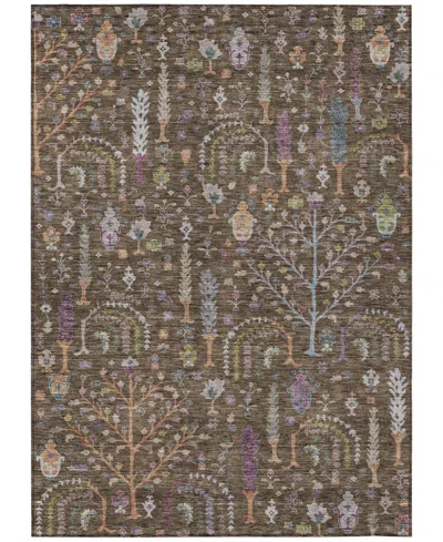 Addison Chantille Machine Washable Acn1152 8'x10' Area Rug In Brown