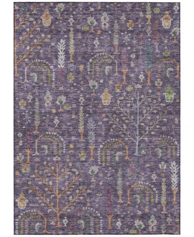 Addison Chantille Machine Washable Acn1152 9'x12' Area Rug In Eggplant