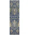 Addison Chantille Machine Washable Acn1153 2'3"x7'6" Runner Area Rug In Navy