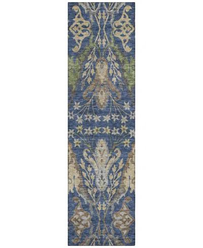 Addison Chantille Machine Washable Acn1153 2'3"x7'6" Runner Area Rug In Navy