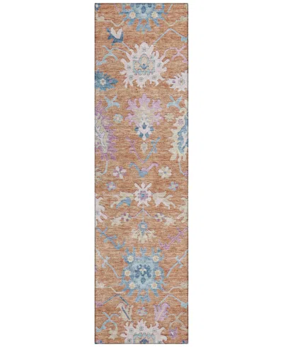Addison Chantille Machine Washable Acn1154 2'3"x7'6" Runner Area Rug In Orange