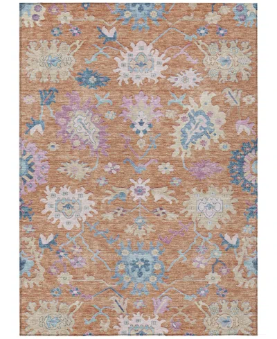 Addison Chantille Machine Washable Acn1154 5'x7'6" Area Rug In Orange