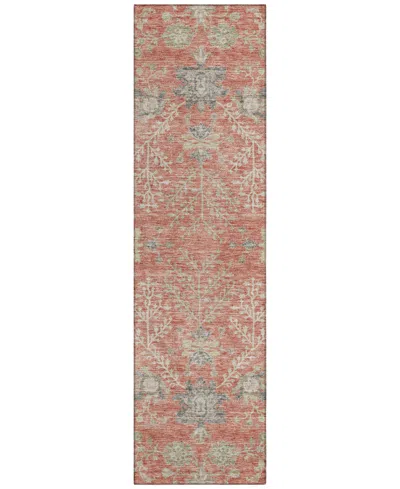 Addison Chantille Machine Washable Acn1156 2'3"x7'6" Runner Area Rug In Coral