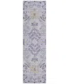 Addison Chantille Machine Washable Acn1156 2'3"x7'6" Runner Area Rug In Lavender