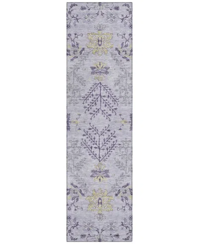 Addison Chantille Machine Washable Acn1156 2'3"x7'6" Runner Area Rug In Lavender