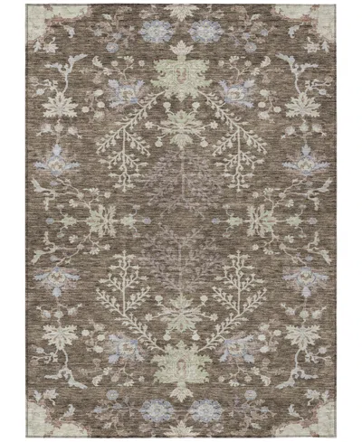 Addison Chantille Machine Washable Acn1156 5'x7'6" Area Rug In Brown