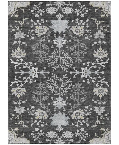 Addison Chantille Machine Washable Acn1156 9'x12' Area Rug In Charcoal