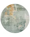 Addison Chantille Machine Washable Acn1157 8'x8' Round Area Rug In Mint