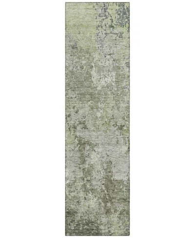 Addison Chantille Machine Washable Acn1162 2'3"x7'6" Runner Area Rug In Green
