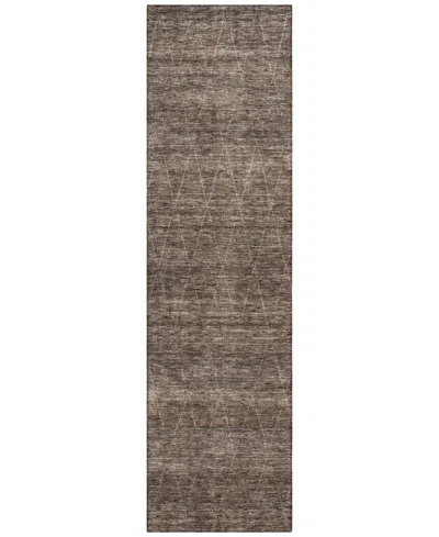 Addison Chantille Machine Washable Acn1165 2'3"x7'6" Runner Area Rug In Coffee