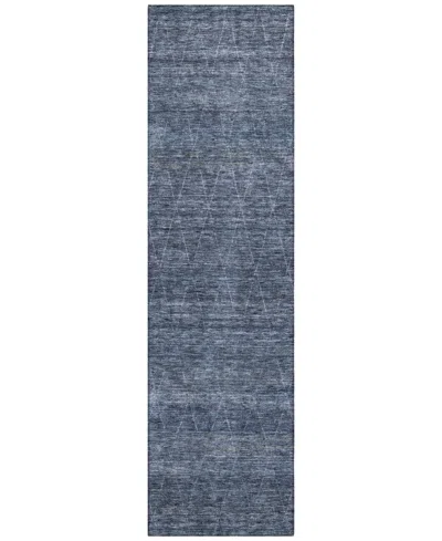 Addison Chantille Machine Washable Acn1165 2'3"x7'6" Runner Area Rug In Navy
