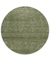 Addison Chantille Machine Washable Acn1165 8'x8' Round Area Rug In Olive