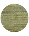 Addison Chantille Machine Washable Acn1166 8'x8' Round Area Rug In Olive