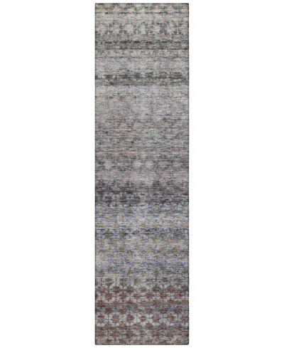 Addison Chantille Machine Washable Acn1168 2'3"x7'6" Runner Area Rug In Brown
