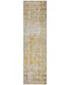 Addison Chantille Machine Washable Acn1169 2'3"x7'6" Runner Area Rug In Gold
