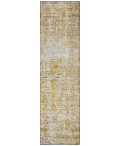 Addison Chantille Machine Washable Acn1169 2'3"x7'6" Runner Area Rug In Gold