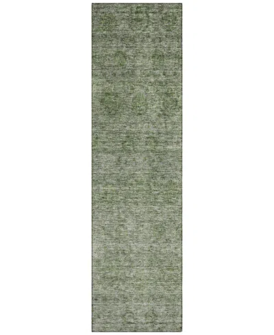 Addison Chantille Machine Washable Acn1170 2'3"x7'6" Runner Area Rug In Olive