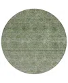 Addison Chantille Machine Washable Acn1170 8'x8' Round Area Rug In Olive