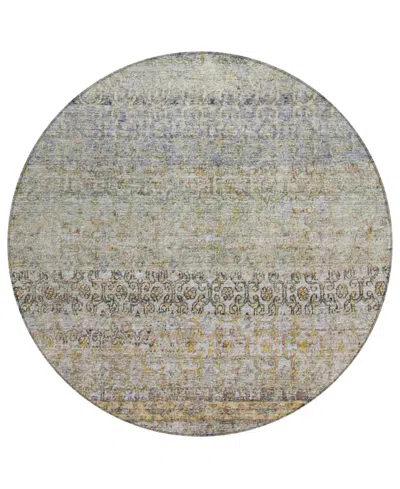 Addison Chantille Machine Washable Acn1173 8'x8' Round Area Rug In Mint