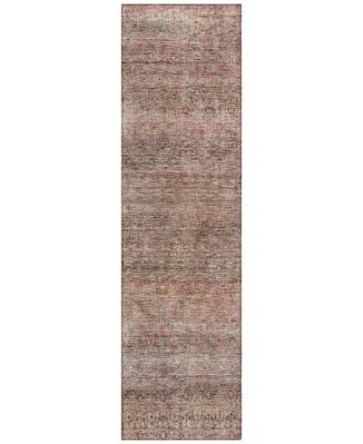 Addison Chantille Machine Washable Acn1174 2'3"x7'6" Runner Area Rug In Coral