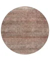 Addison Chantille Machine Washable Acn1174 8'x8' Round Area Rug In Coral