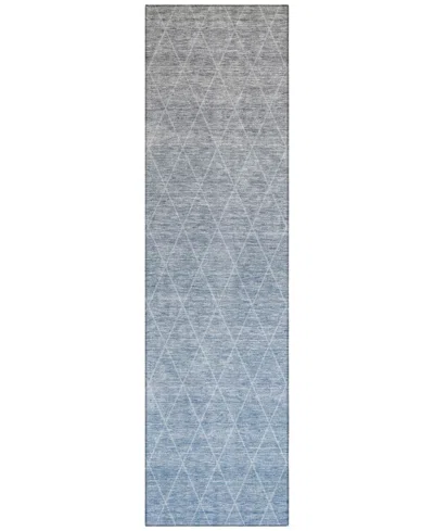 Addison Chantille Machine Washable Acn1175 2'3"x7'6" Runner Area Rug In Blue