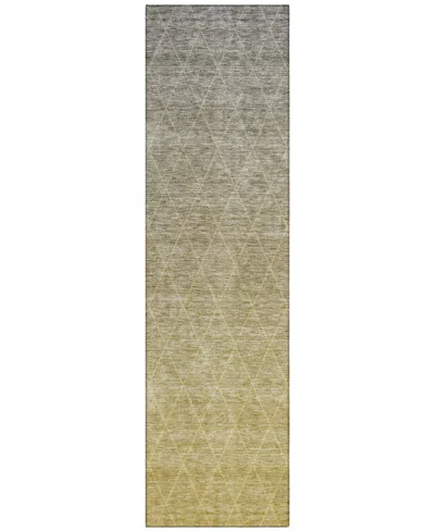 Addison Chantille Machine Washable Acn1175 2'3"x7'6" Runner Area Rug In Gold