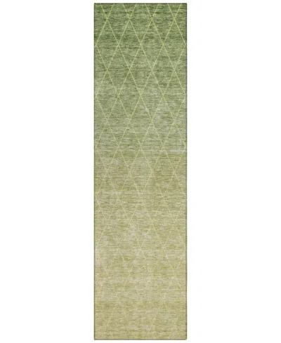 Addison Chantille Machine Washable Acn1175 2'3"x7'6" Runner Area Rug In Grass