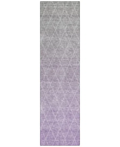 Addison Chantille Machine Washable Acn1175 2'3"x7'6" Runner Area Rug In Lavender