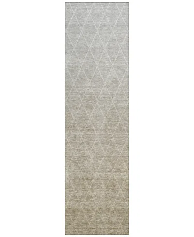 Addison Chantille Machine Washable Acn1175 2'3"x7'6" Runner Area Rug In Taupe