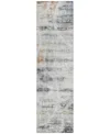 Addison Chantille Machine Washable Acn1178 2'3"x7'6" Runner Area Rug In Silver
