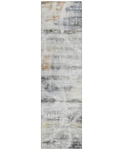 Addison Chantille Machine Washable Acn1178 2'3"x7'6" Runner Area Rug In Silver