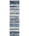 Addison Chantille Machine Washable Acn1191 2'3"x7'6" Runner Area Rug In Denim