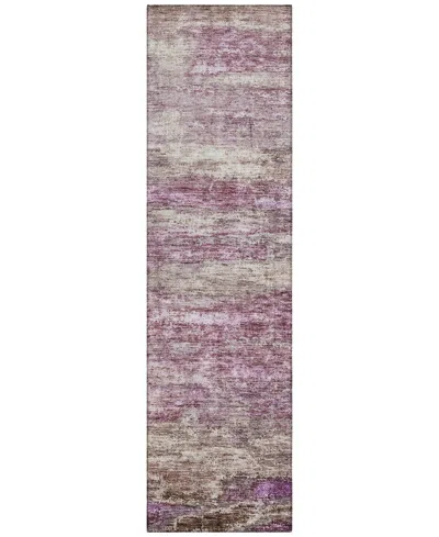Addison Chantille Machine Washable Acn1196 2'3"x7'6" Runner Area Rug In Rose