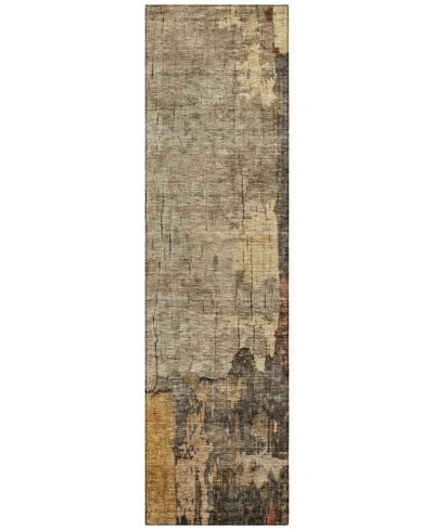 Addison Chantille Machine Washable Acn1201 2'3"x7'6" Runner Area Rug In Khaki