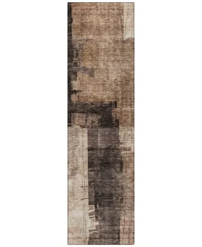 Addison Chantille Machine Washable Acn1202 2'3"x7'6" Runner Area Rug In Brown