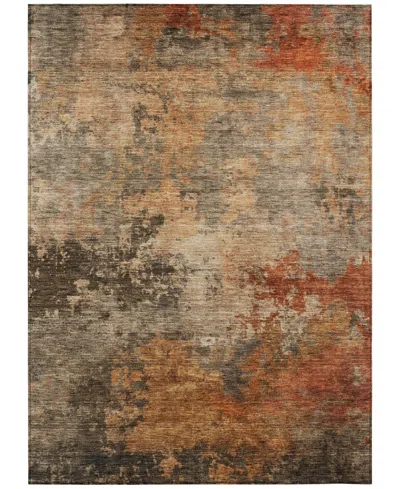 Addison Chantille Machine Washable Acn1216 9'x12' Area Rug In Khaki