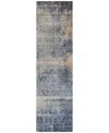 Addison Chantille Machine Washable Acn1217 2'3"x7'6" Runner Area Rug In Denim