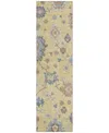 Addison Chantille Machine Washable Acn1218 2'3"x7'6" Runner Area Rug In Gold